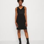 Z62T63 Women Anna Field Jersey Dress Black