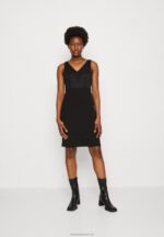 Z62T63 Women Anna Field Jersey Dress Black