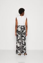 Z62T640 Women Anna Field Trousers Black/Off White - Image 3