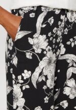 Z62T640 Women Anna Field Trousers Black/Off White - Image 4