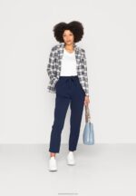 Z62T649 Women Anna Field Trousers Dark Blue - Image 2