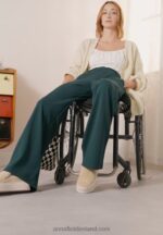 Z62T650 Women Anna Field Trousers Dark Green - Image 2