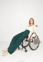 Z62T650 Women Anna Field Trousers Dark Green - Image 5