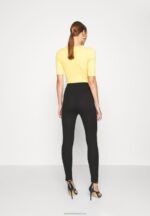 Z62T652 Women Anna Field Punto Leggings With Button Detail Leggings Trousers Black - Image 3