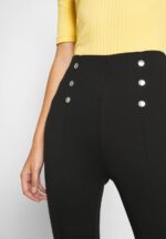 Z62T652 Women Anna Field Punto Leggings With Button Detail Leggings Trousers Black - Image 5
