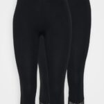 Z62T656 Women Anna Field 2 Pack Leggings Trousers Black