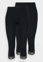 Z62T656 Women Anna Field 2 Pack Leggings Trousers Black