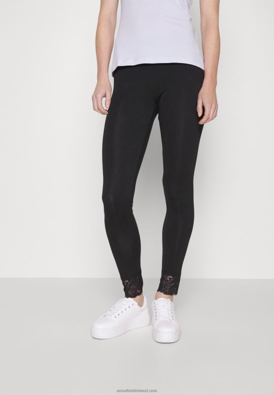 Z62T657 Women Anna Field 2 Pack Leggings Trousers Black/Dark Blue - Image 2