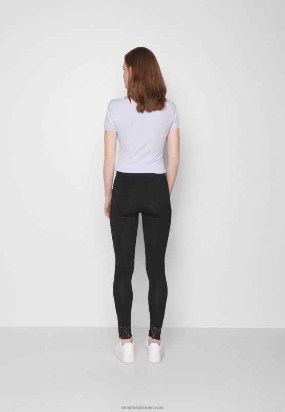 Z62T657 Women Anna Field 2 Pack Leggings Trousers Black/Dark Blue - Image 3