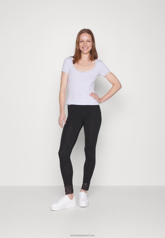 Z62T657 Women Anna Field 2 Pack Leggings Trousers Black/Dark Blue - Image 1