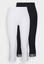 Z62T661 Women Anna Field 2 Pack Leggings Trousers Black/White