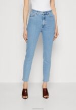 Z62T663 Women Anna Field Slim Fit Jeans Light Blue Denim