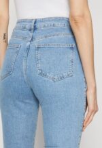 Z62T663 Women Anna Field Slim Fit Jeans Light Blue Denim - Image 4