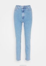 Z62T663 Women Anna Field Slim Fit Jeans Light Blue Denim - Image 5