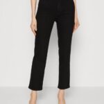 Z62T665 Women Anna Field Straight Leg Jeans Black Denim