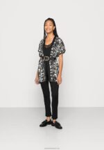 Z62T706 Women Anna Field Summercape Tunic Black - Image 2