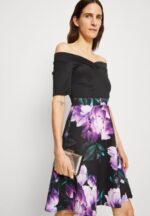 Z62T71 Women Anna Field Cocktail Dress Party Dress Black/Purple - Image 4