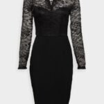 Z62T72 Women Anna Field Cocktail Dress Party Dress Black