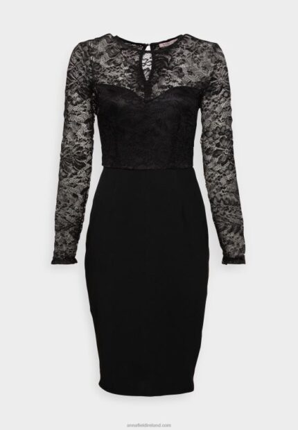 Z62T72 Women Anna Field Cocktail Dress Party Dress Black