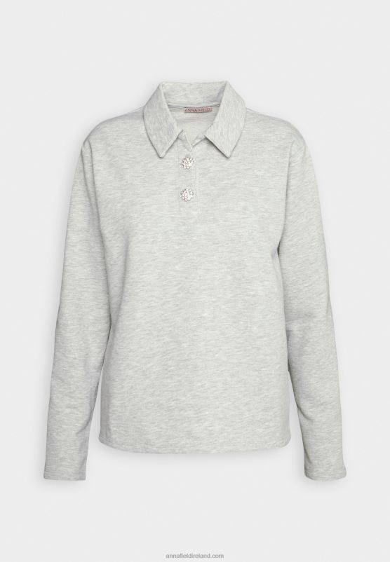z62t762_women_anna_field_sweatshirt_mottled_light_grey.jpg Z62T762 Women Anna Field Sweatshirt Mottled Light Grey - Image 1