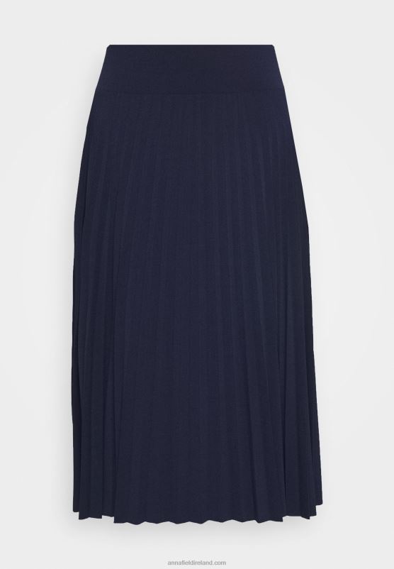 Z62T774 Women Anna Field Plisse A-Line Mini Skirt A-Line Skirt Maritime Blue - Image 5