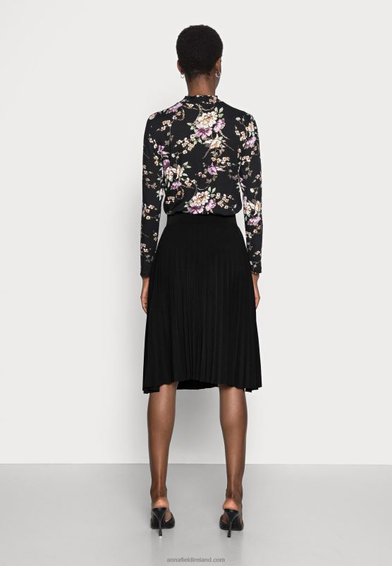 Z62T776 Women Anna Field Plisse A-Line Mini Skirt A-Line Skirt Black - Image 3