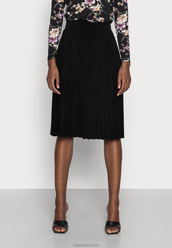 Z62T776 Women Anna Field Plisse A-Line Mini Skirt A-Line Skirt Black - Image 1