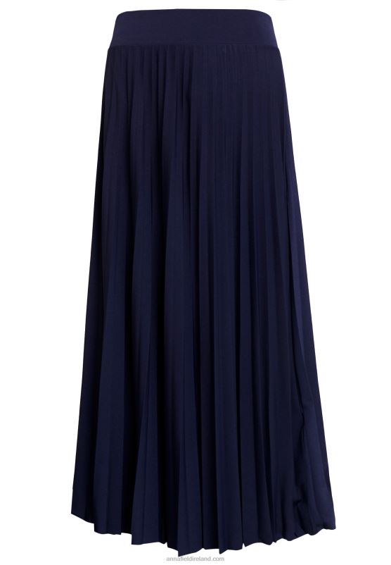 Z62T783 Women Anna Field Plisse A-Line Midi Skirt A-Line Skirt Maritime Blue - Image 5