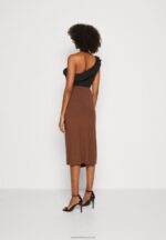 Z62T814 Women Anna Field Wrap Skirt Dark Brown - Image 3