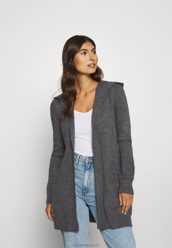 z62t823_women_anna_field_cardigan_dark_grey_melange.jpg Z62T823 Women Anna Field Cardigan Dark Grey Melange - Image 1