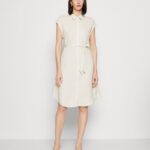 Z62T82 Women Anna Field Shirt Dress Beige
