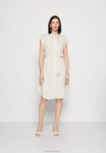 Z62T82 Women Anna Field Shirt Dress Beige