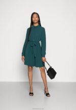 Z62T83 Women Anna Field Shirt Dress Dark Green - Image 2