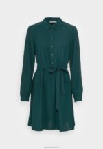 Z62T83 Women Anna Field Shirt Dress Dark Green - Image 4