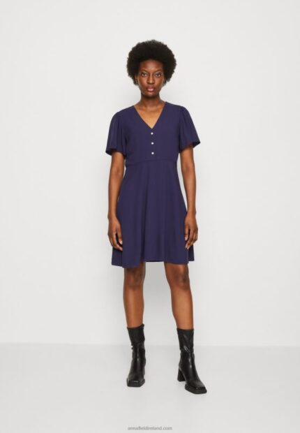 Z62T88 Women Anna Field Shirt Dress Dark Blue