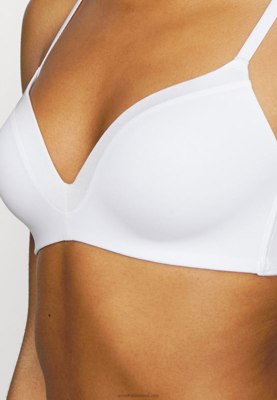 Z62T915 Women Anna Field Edison 2 Pack Non Wired T-Shirt Bra White/Grey - Image 7