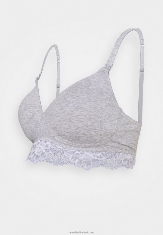 Z62T919 Women Anna Field 2Pp Maternity Bra T-Shirt Bra Grey - Image 4