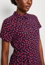 Z62T91 Women Anna Field Shirt Dress Dark Blue/Red - Image 6