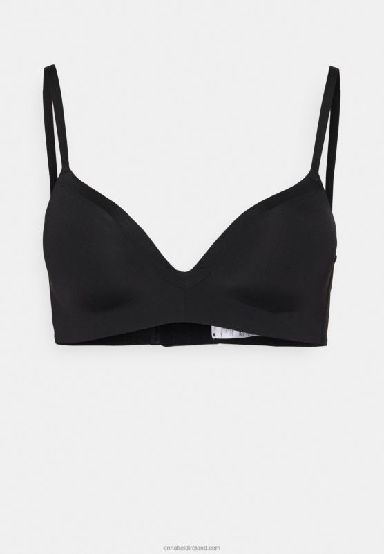 Z62T920 Women Anna Field Edison 2 Pack Non Wired T-Shirt Bra Black/Nude - Image 2