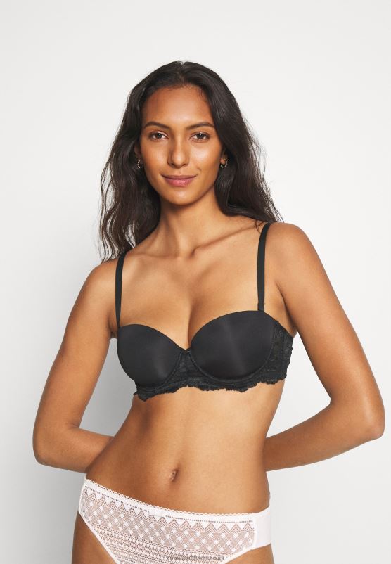 Z62T931 Women Anna Field 2 Pack Multiway Strapless Bra Black/Beige - Image 4