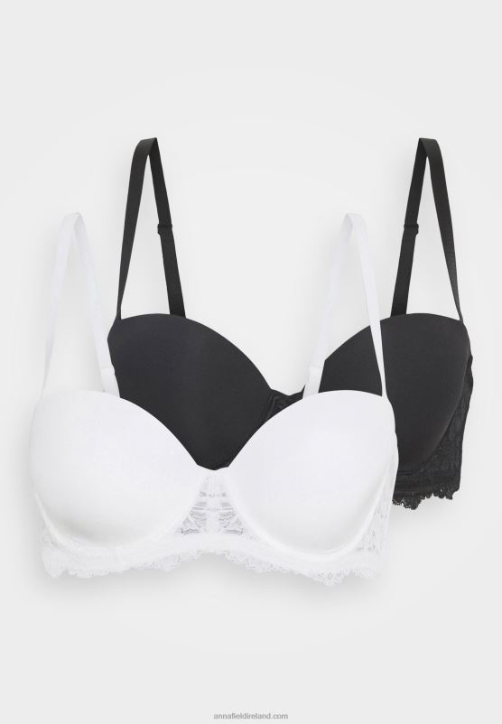 Z62T931 Women Anna Field 2 Pack Multiway Strapless Bra Black/Beige - Image 6