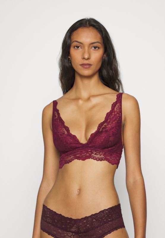 Z62T936 Women Anna Field 3Pp Bralette Bustier Black/Beige/Dark Red - Image 2