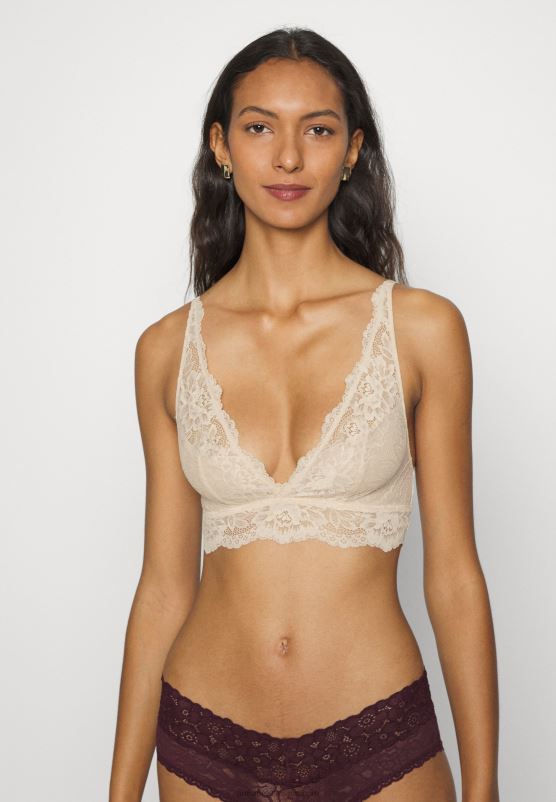 Z62T936 Women Anna Field 3Pp Bralette Bustier Black/Beige/Dark Red - Image 5