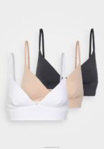 Z62T938 Women Anna Field 3 Pack Bustier Grey/White/Nude - Image 6