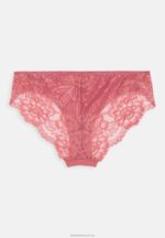 Z62T953 Women Anna Field 7Pp Cotton And Lace Brazilian Briefs Pink/White/Black - Image 8