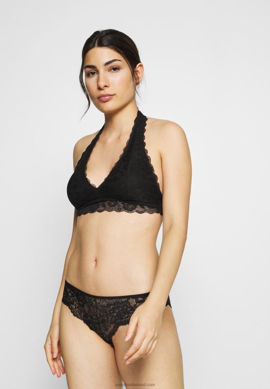 Z62T956 Women Anna Field 7 Pack Lace Brief New Variation Of Greer Micro Panel Briefs Black - Image 1