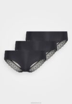 Z62T967 Women Anna Field Frolice 3Pp Short Briefs Black - Image 4