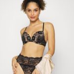 Z62T969 Women Anna Field 5Pp High Rise Lace Thong Thong Black