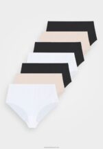 Z62T974 Women Anna Field Jagger 7Pp Brief Hw Micro Pants White/Black/Nude - Image 7