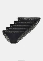 Z62T978 Women Anna Field 5 Pack Briefs Black - Image 4